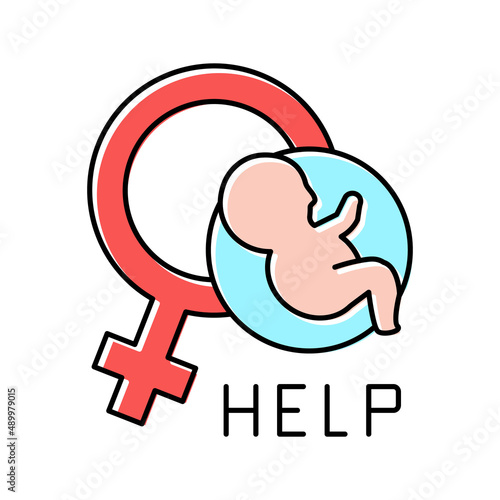 help and consultation fertilization color icon vector illustration