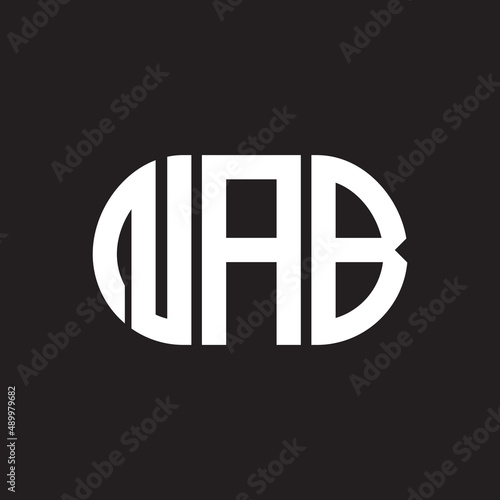 NAB letter logo design on black background. NAB creative initials letter logo concept. NAB letter design.