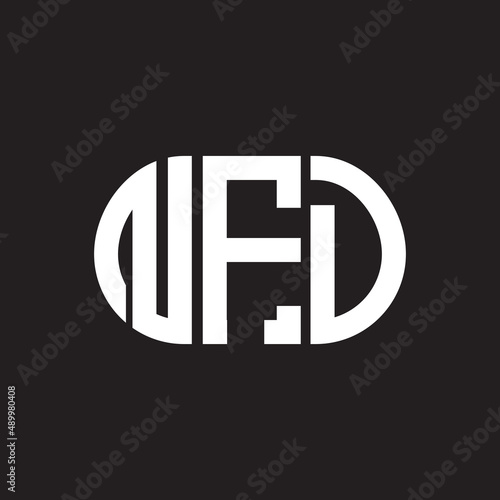 NFD letter logo design on black background. NFD creative initials letter logo concept. NFD letter design. photo