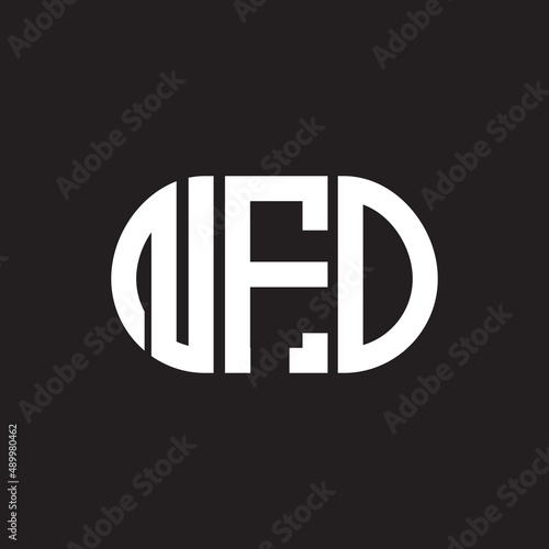 NFO letter logo design on black background. NFO creative initials letter logo concept. NFO letter design. photo