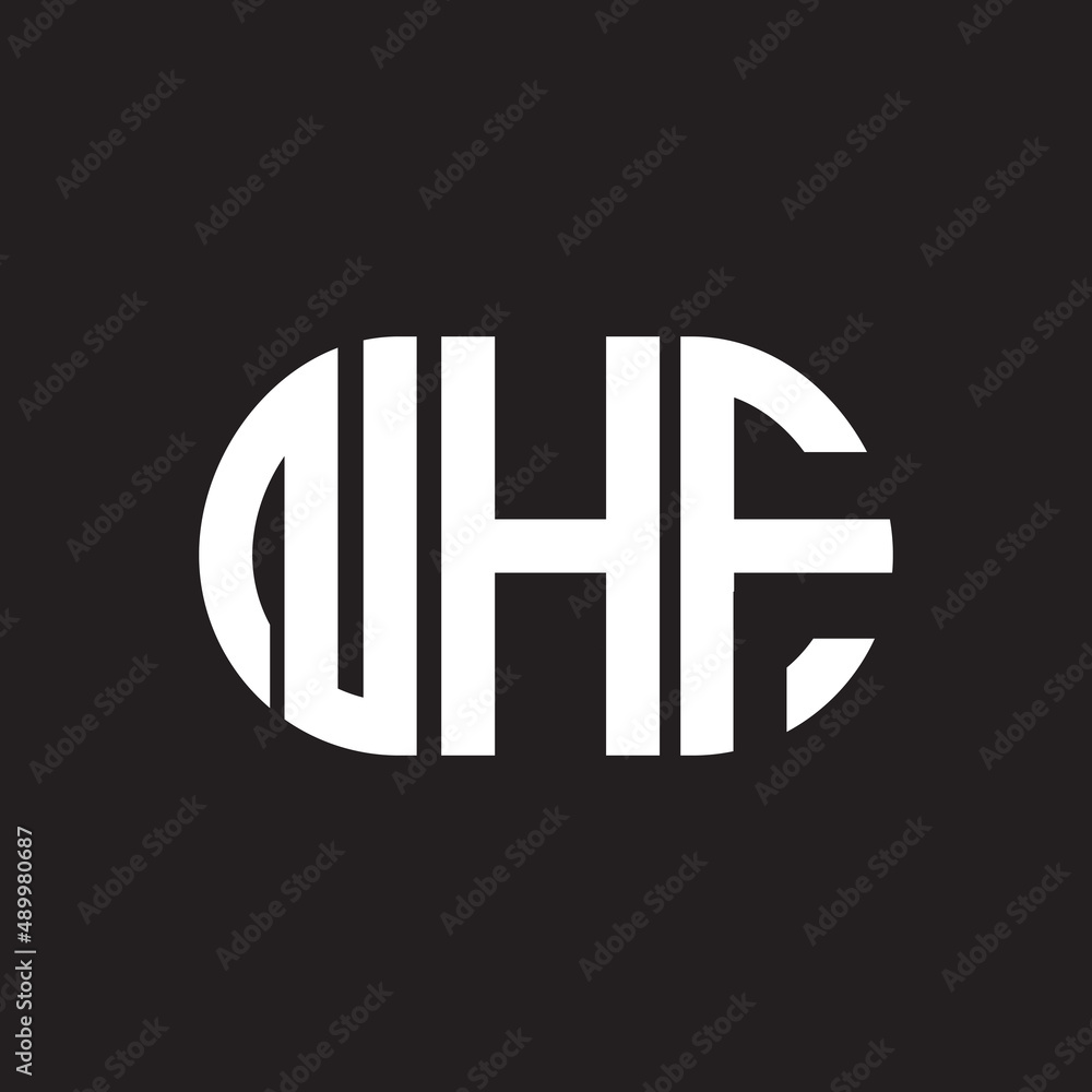 NHF letter logo design on black background. NHF creative initials letter logo concept. NHF letter design. NHF letter logo design on black background. NHF creative initials letter logo concept. NHF letter design.