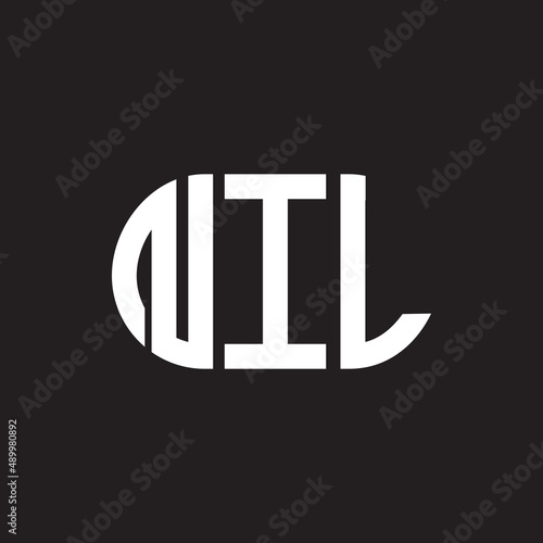 NIL letter logo design on black background. NIL creative initials letter logo concept. NIL letter design.
