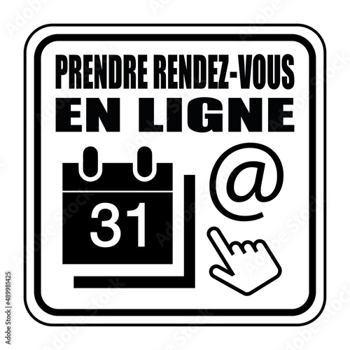 Logo prendre rendez-vous en ligne.