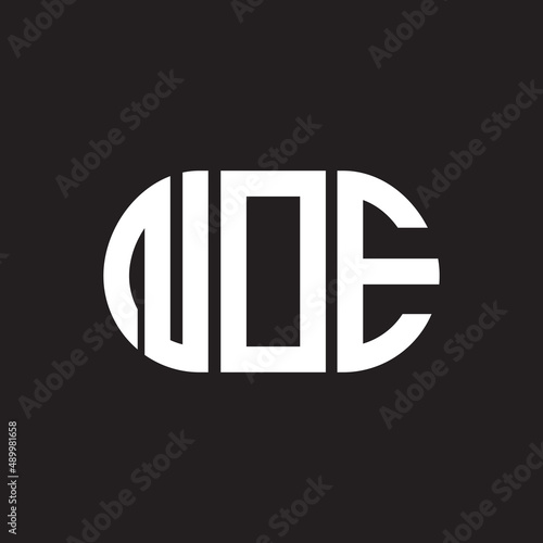 NOE letter logo design on black background. NOE creative initials letter logo concept. NOE letter design.