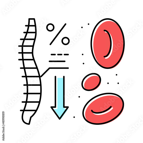 aplastic anemia disease color icon vector illustration