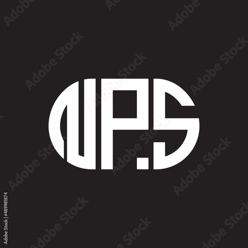 NPS letter logo design on black background. NPS creative initials letter logo concept. NPS letter design.