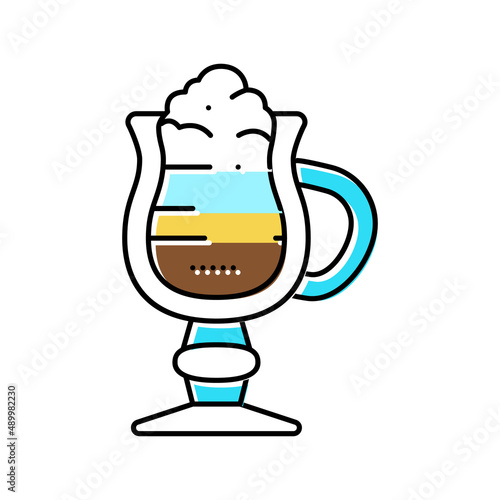 vennese coffee color icon vector illustration