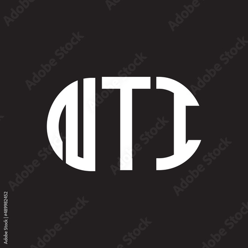 NTI letter logo design on black background. NTI creative initials letter logo concept. NTI letter design. photo