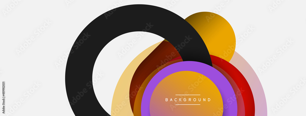 Circle and round shapes abstract background. Vector illustration for wallpaper banner background or landing page Circle and round shapes abstract background. Vector illustration for wallpaper banner background or landing page