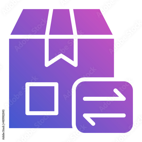 replacement product flat gradient icon. Can be used for digital product, presentation, print design and more.