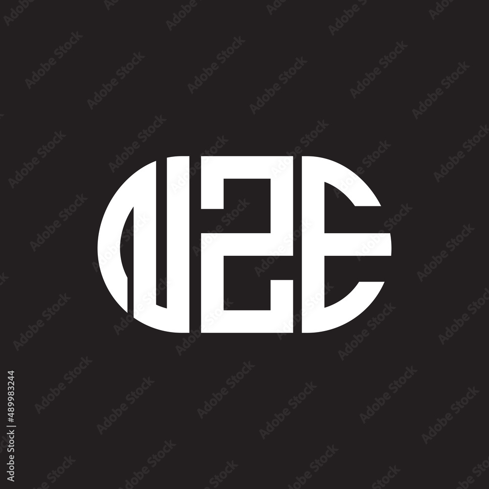 NZE letter logo design on black background. NZE creative initials letter logo concept. NZE letter design. NZE letter logo design on black background. NZE creative initials letter logo concept. NZE letter design.