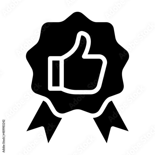 best seller recomended glyph icon. Can be used for digital product, presentation, print design and more.