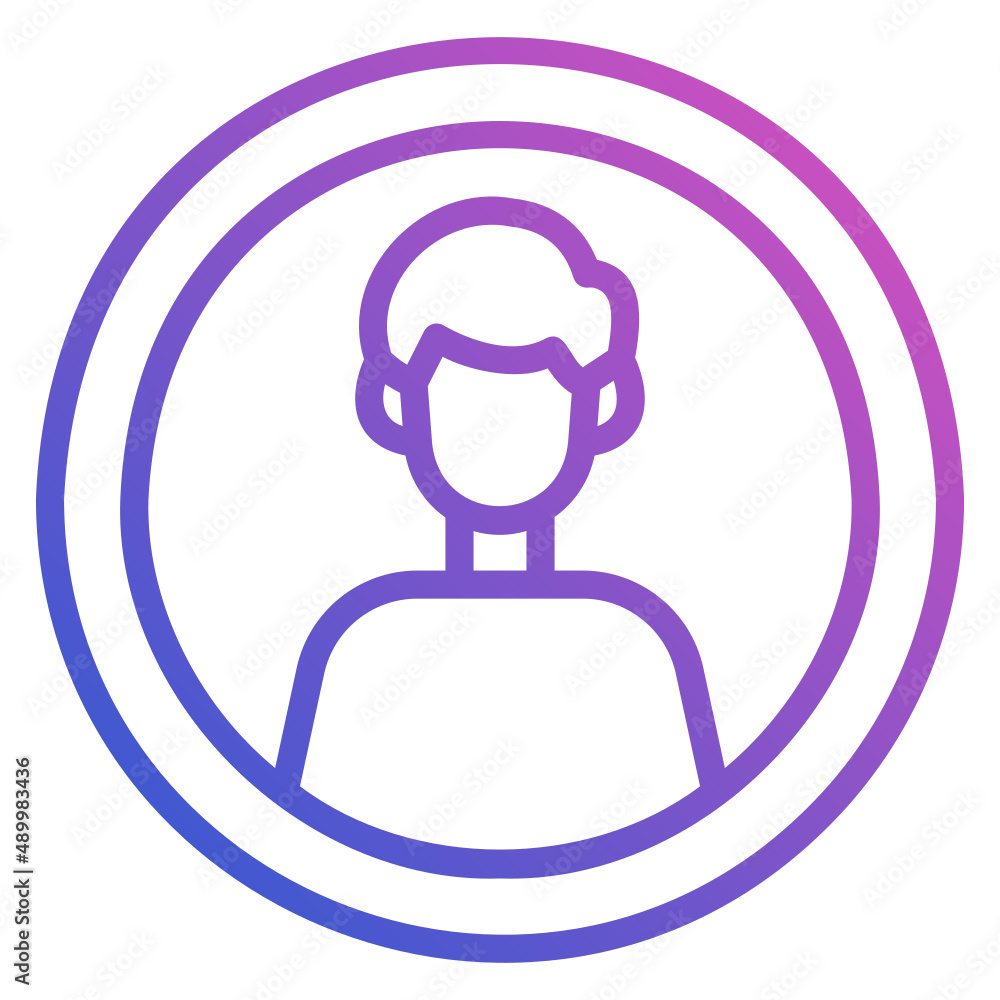 user profile line gradient icon. Can be used for digital product, presentation, print design and more. user profile line gradient icon. Can be used for digital product, presentation, print design and more.
