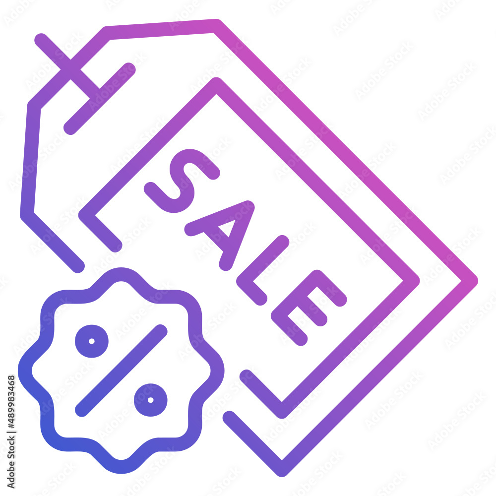 voucher discount sale line gradient icon. Can be used for digital product, presentation, print design and more. voucher discount sale line gradient icon. Can be used for digital product, presentation, print design and more.