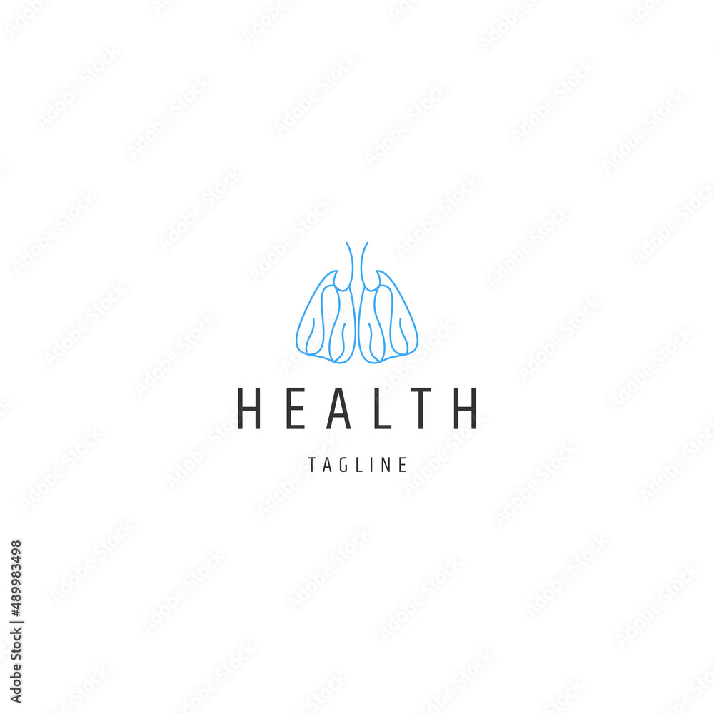 Healthy lungs medical logo icon design template Healthy lungs medical logo icon design template