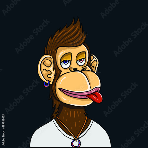 hand drawn bored ape style punk nft style collection