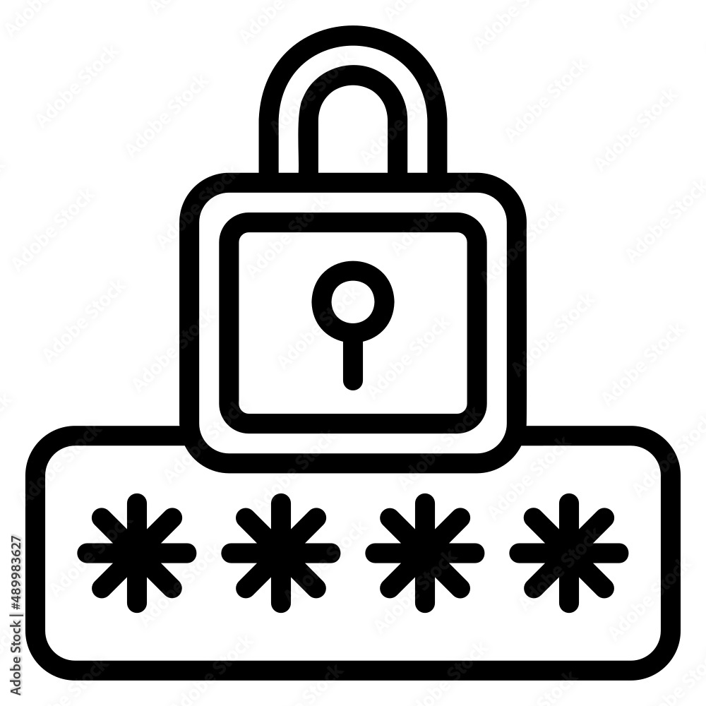 icon security password line icon. Can be used for digital product, presentation, print design and more. icon security password line icon. Can be used for digital product, presentation, print design and more.
