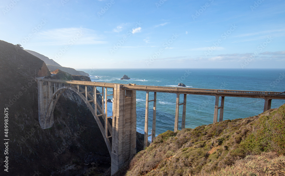 Pacific Coast Highway at Bixby Creek Bridge at Big Sur on the central coast of California United States