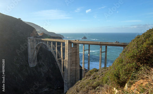 Bixby Creek Bridge for the Pacific Coast Highway at Big Sur on the central coast of California United States photo