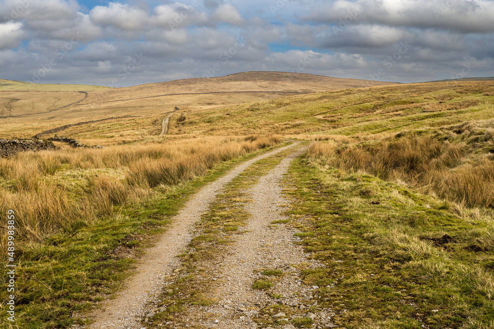 Walking the Settle Loop above Settle and Langcliffe in the Yorkshire Dales