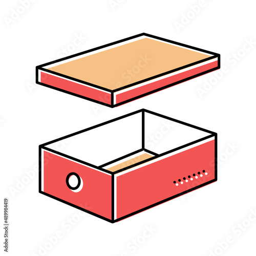 women shoes box color icon vector illustration