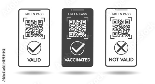 Vaccine qr icons