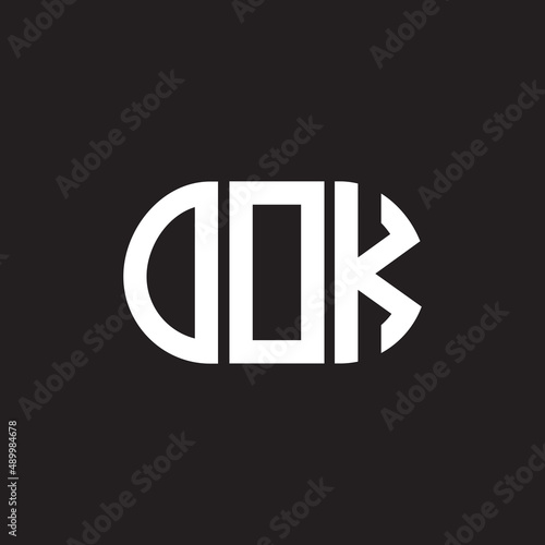 Tableau sur toile OOK letter logo design on black background