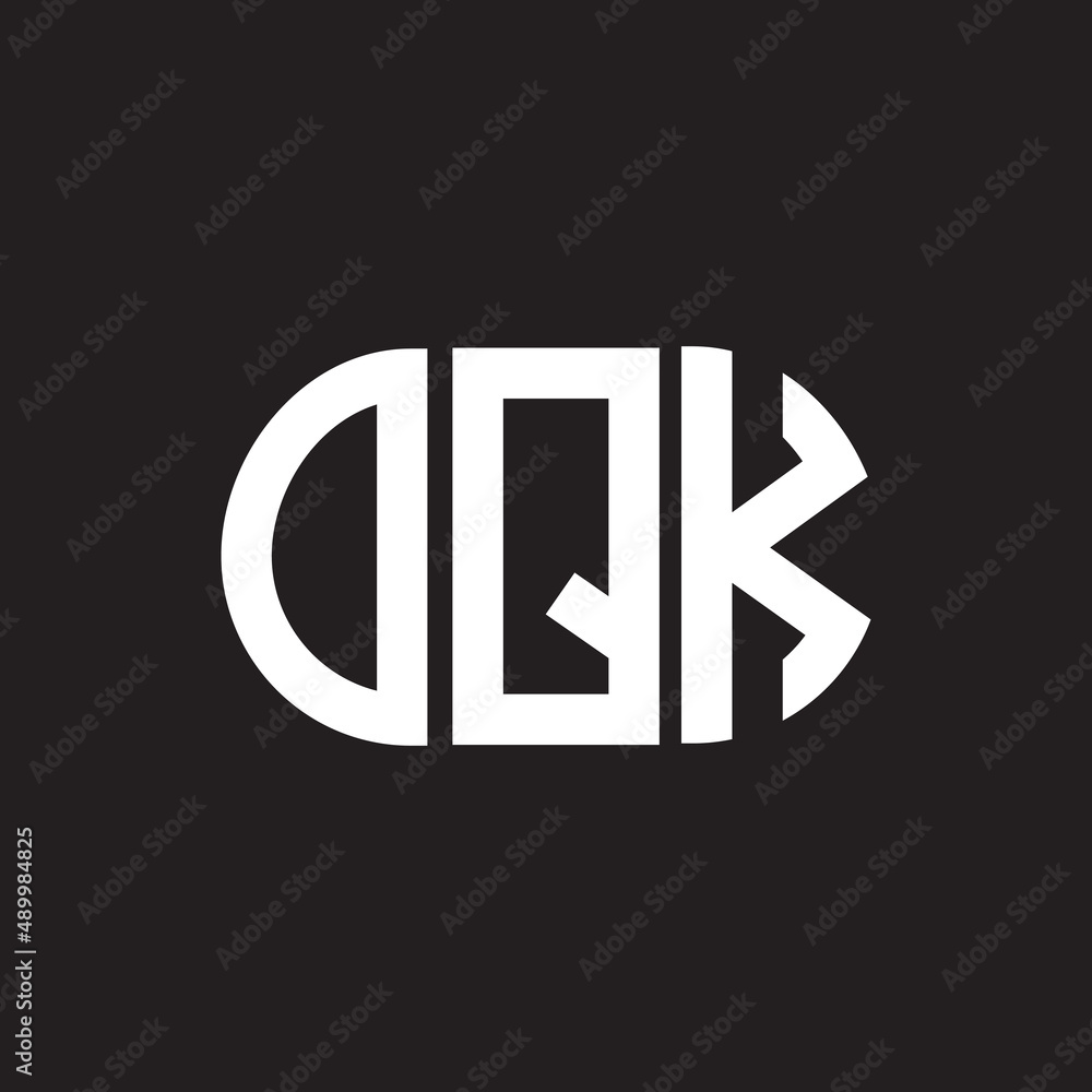 OQK letter logo design on black background. OQK creative initials letter logo concept. OQK letter design. OQK letter logo design on black background. OQK creative initials letter logo concept. OQK letter design.