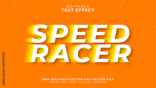 Speed racer editable text effect