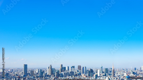 Bild auf Leinwand 青空の東京副都心