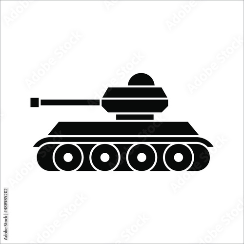 Tank, war, army icon. Can also be used for military. Panzer flat icon vector illustration on white background
