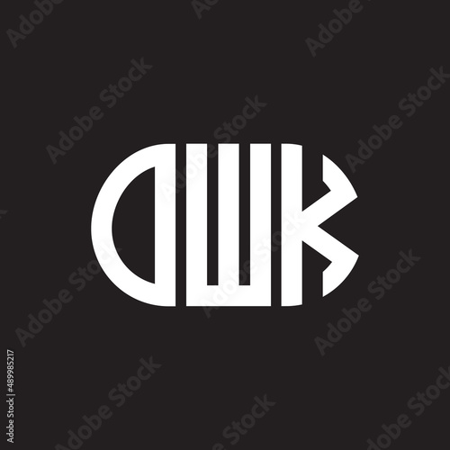 OWK letter logo design on black background. OWK creative initials letter logo concept. OWK letter design.