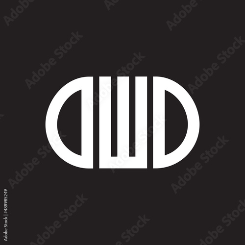 OWO letter logo design on black background. OWO creative initials letter logo concept. OWO letter design.