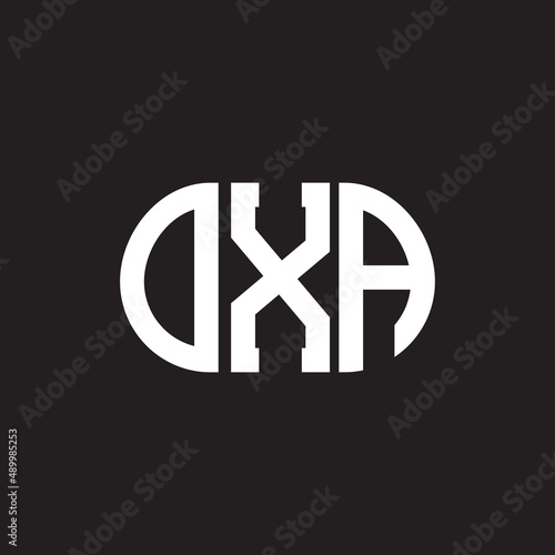 OXA letter logo design on black background. OXA creative initials letter logo concept. OXA letter design. photo