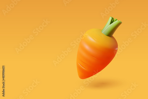 Vector 3d of Carrot, Fresh vegetable concept.