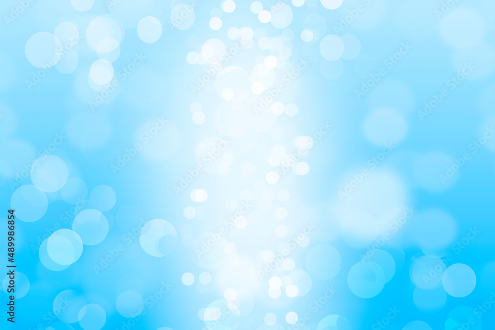 Abstract bokeh background blue and white