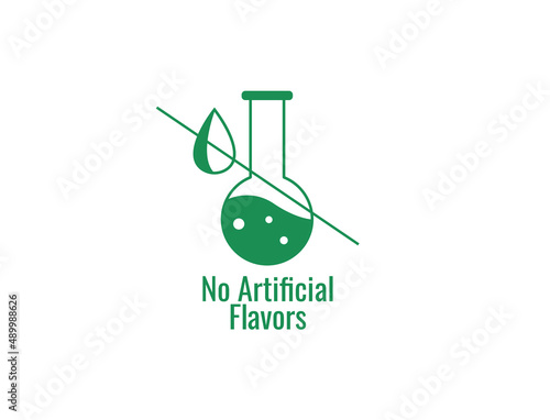 no artificial flavors icon vector 