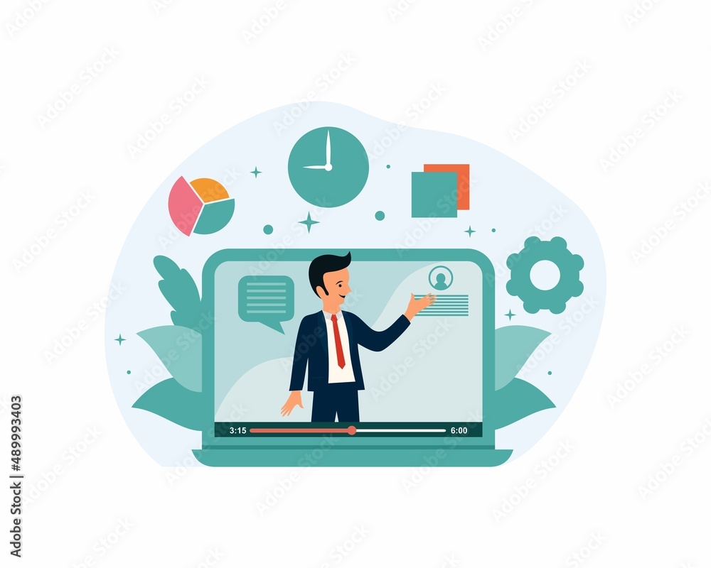 Webinar concept flat design vector illustration Webinar concept flat design vector illustration