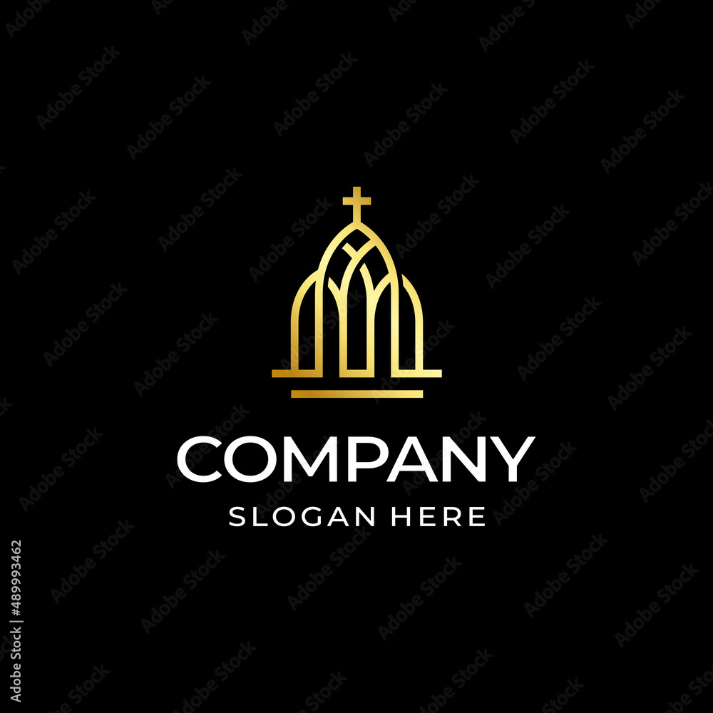 Church classy logo design template