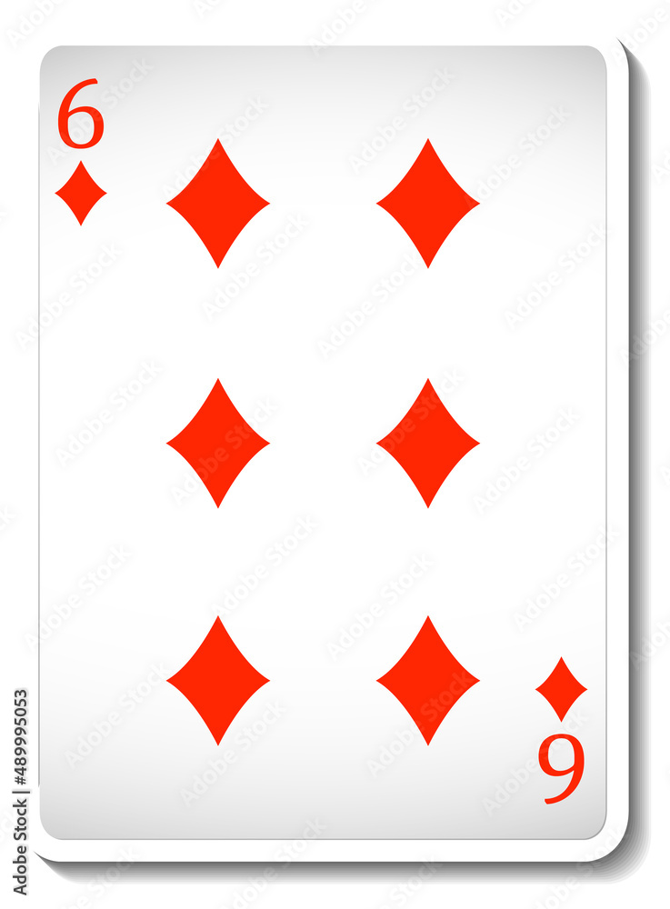 Ace of Diamonds Playing Card Isolated