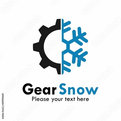 Gear snow logo template illustration
