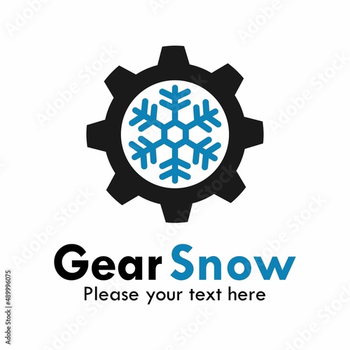 Gear snow logo template illustration