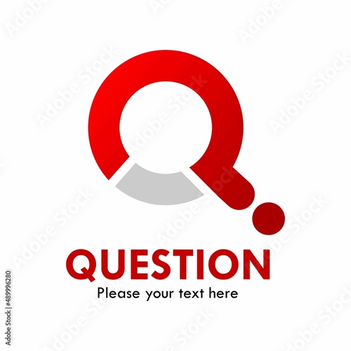 letter q with question design logo template illustration