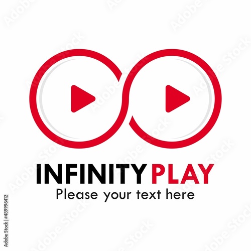 Infinity play logo template illustration