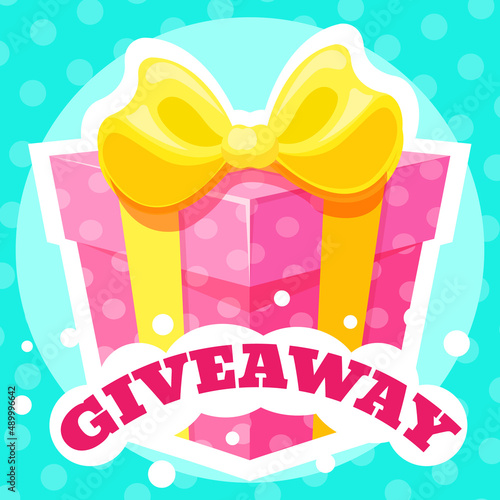 Colorful free - giveaway gift. Promotion and advertising to attract customers.