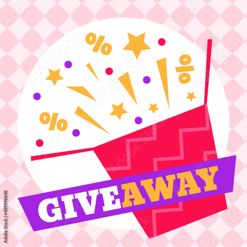 Colorful free - giveaway gift. Promotion and advertising to attract customers.