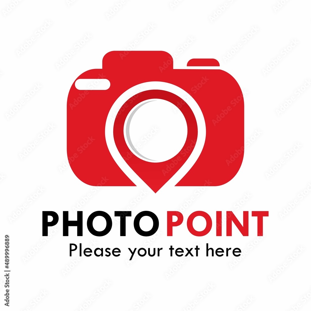 Photo point logo template illustration