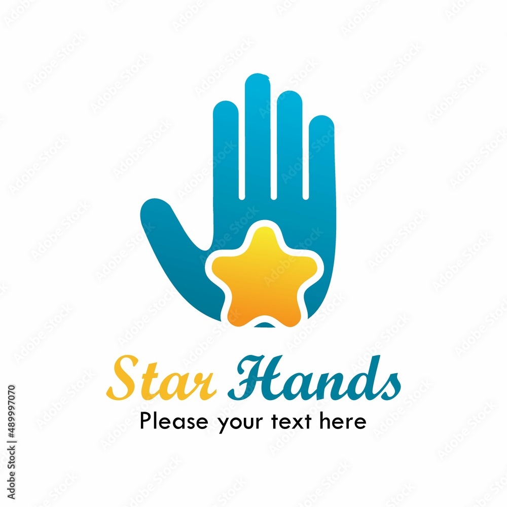 Fototapeta premium Star hands logo template illustration