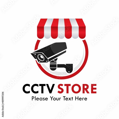 CCTV store logo template illustration