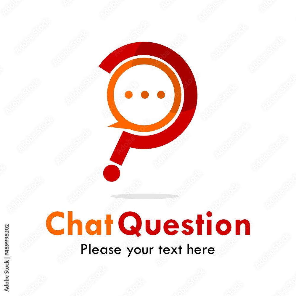 Chat question logo template illustration Chat question logo template illustration
